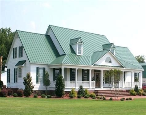 white house green metal roof|white house with galvalume roof.